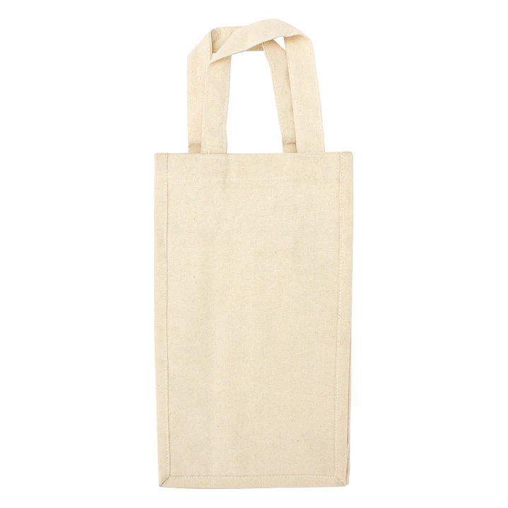 Bolsa 2 Botellas de Vino 100% Algodón Canvas (25 Unidades). 1
