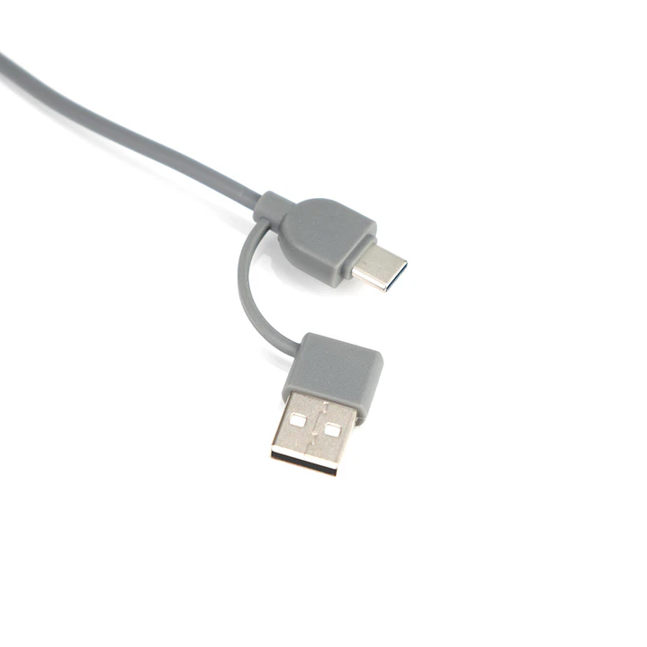 Connect Multicargador 4 en 1 de Bambú con llavero (Pack 5 Llaveros). 3