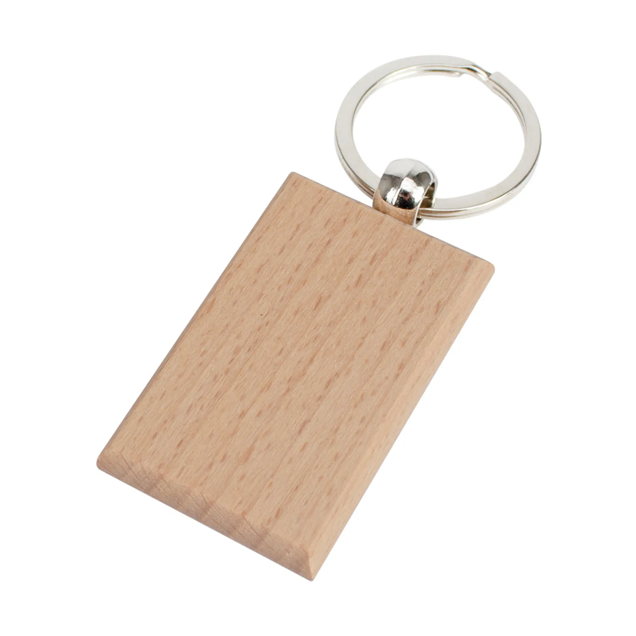 Llavero Rectangular de Madera (Pack 50 Llaveros). 2