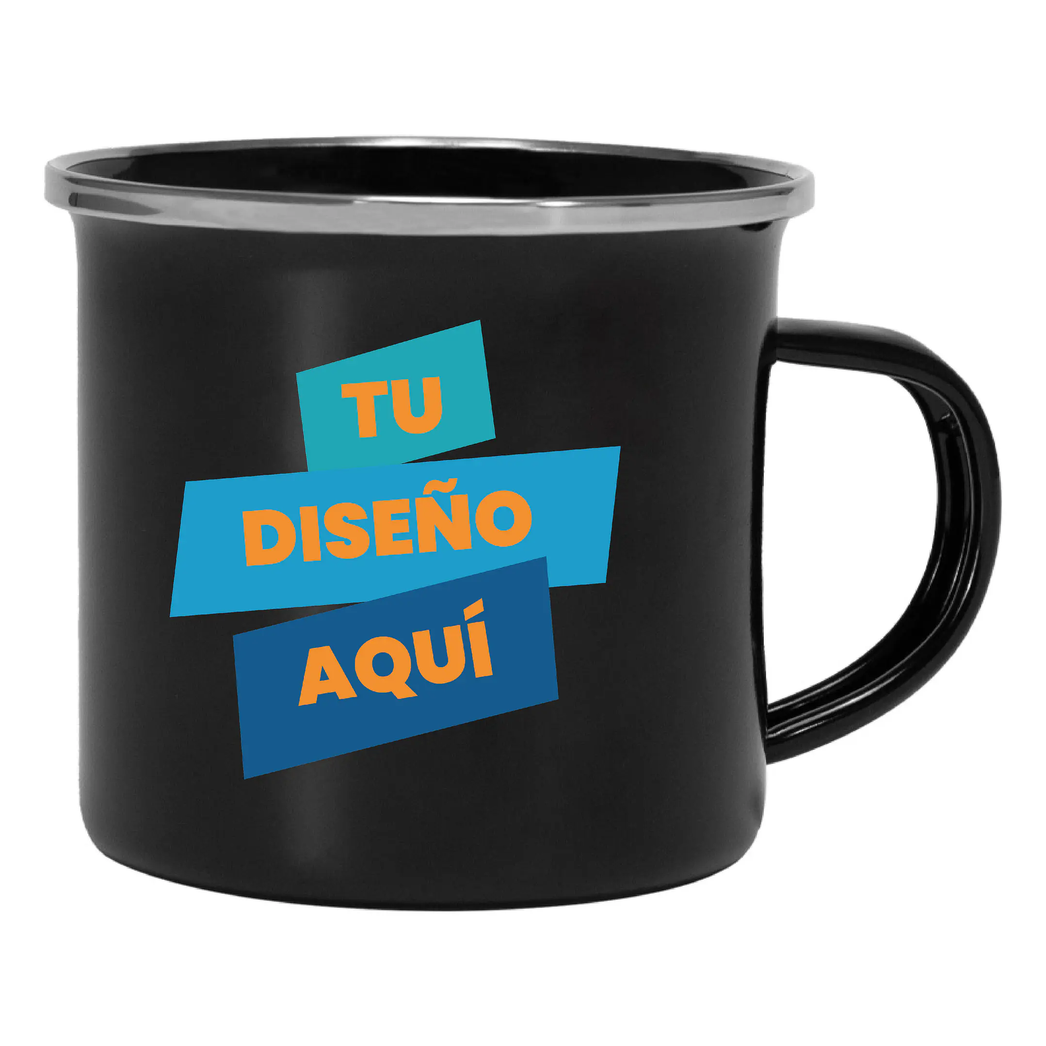 Tazón Enlozado Negro 350ml (Pack 15 Tazones). 1