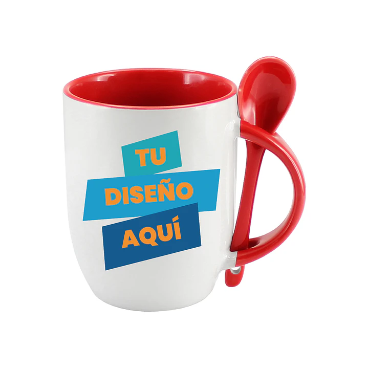 Tazón Cerámico Sublimación con Cuchara (Pack 30 Tazones). 2