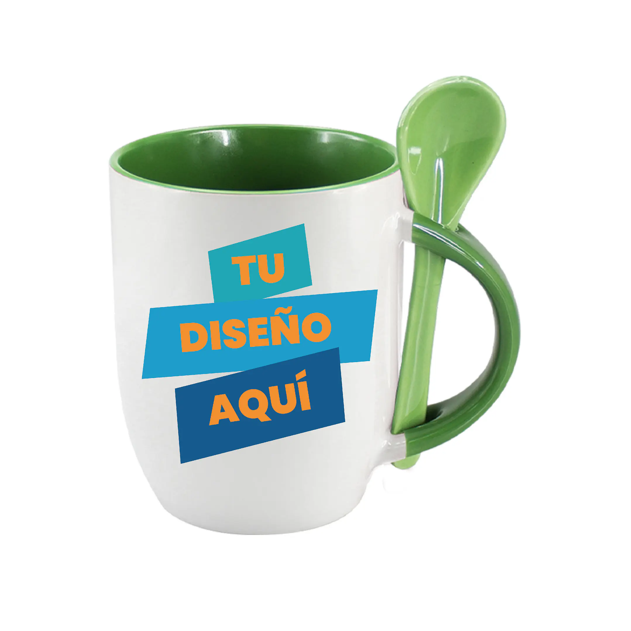 Tazón Cerámico Sublimación con Cuchara (Pack 30 Tazones). 6