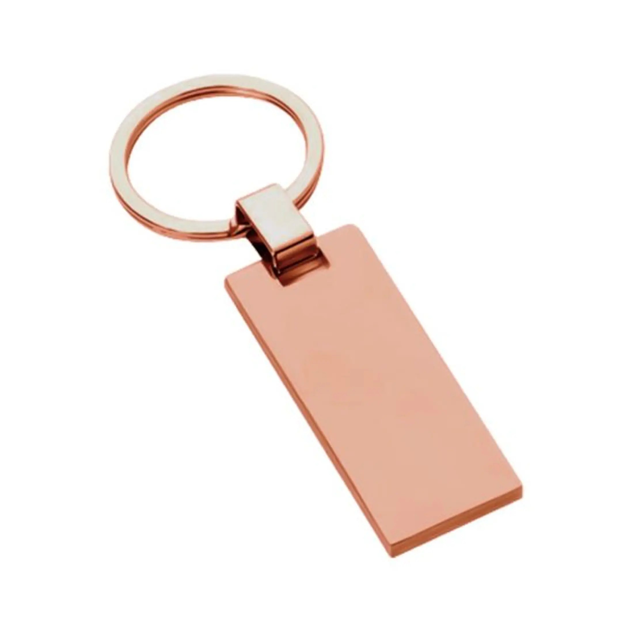 Llavero Rectangular Plano Cobrizado (100 Unidades) 2