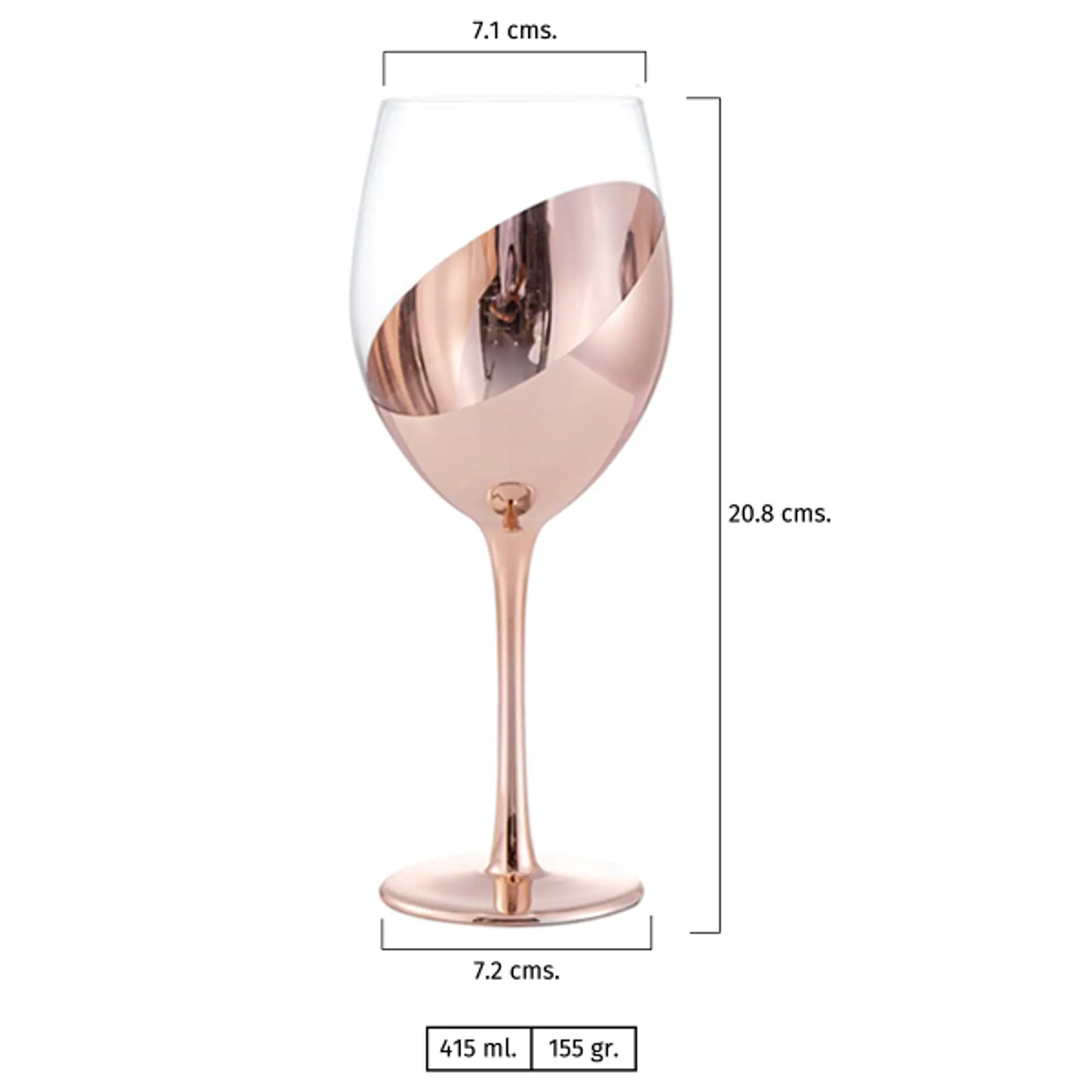 Set de 4 Copas de Vino Encobrizadas 6
