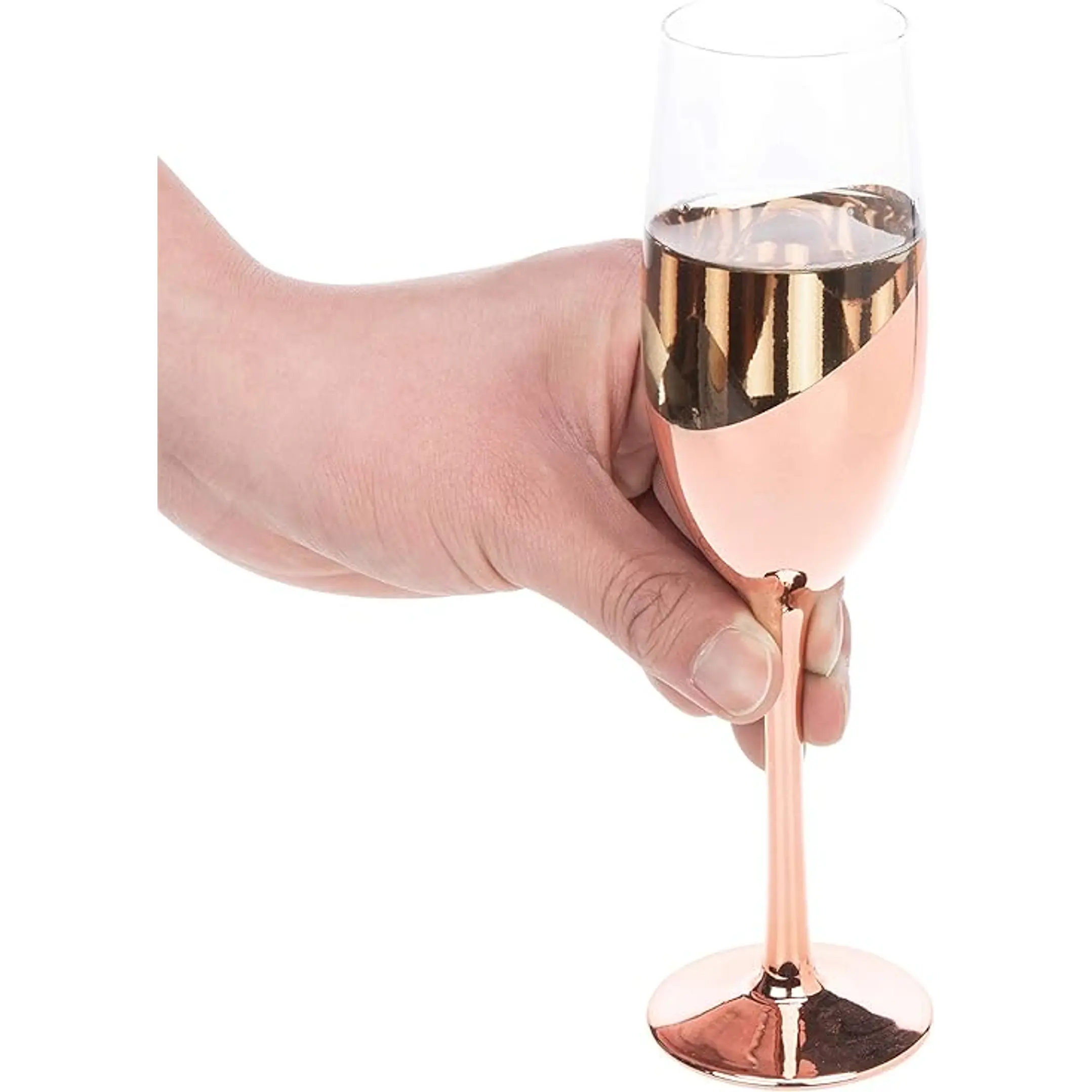 Set de 4 Copas Champagne Encobrizadas 8