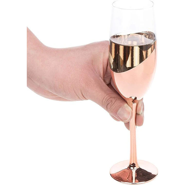 Set de 4 Copas Champagne Encobrizadas 8