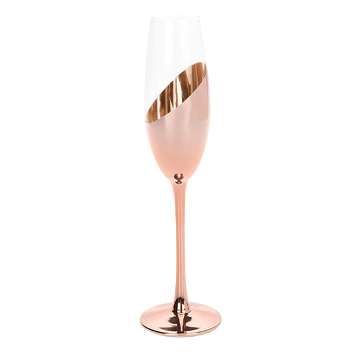 Set de 4 Copas Champagne Encobrizadas 2