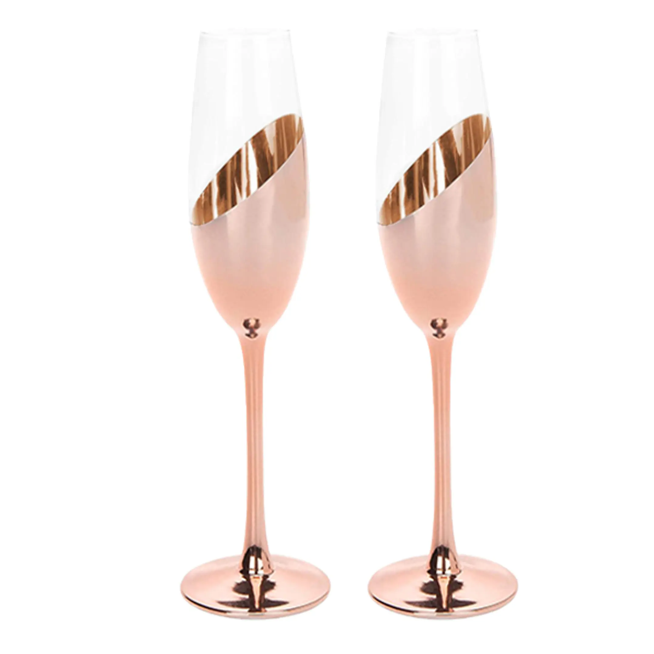 Set de 2 Copas Champagne Encobrizadas 4