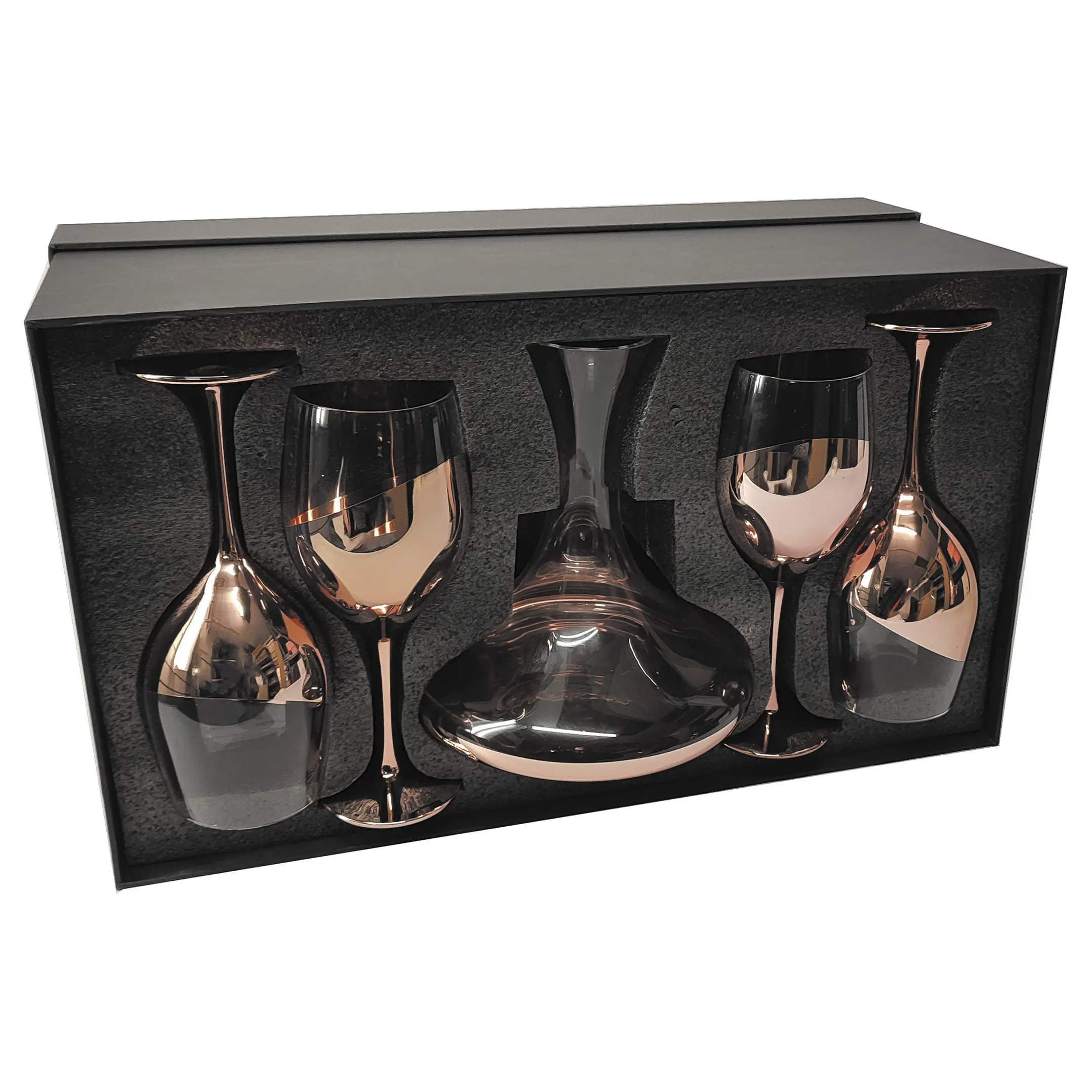 Set de Copas y Decantador para Vinos Encobrizado 1