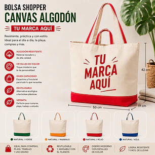 Bolsa Shopper Canvas Algodón