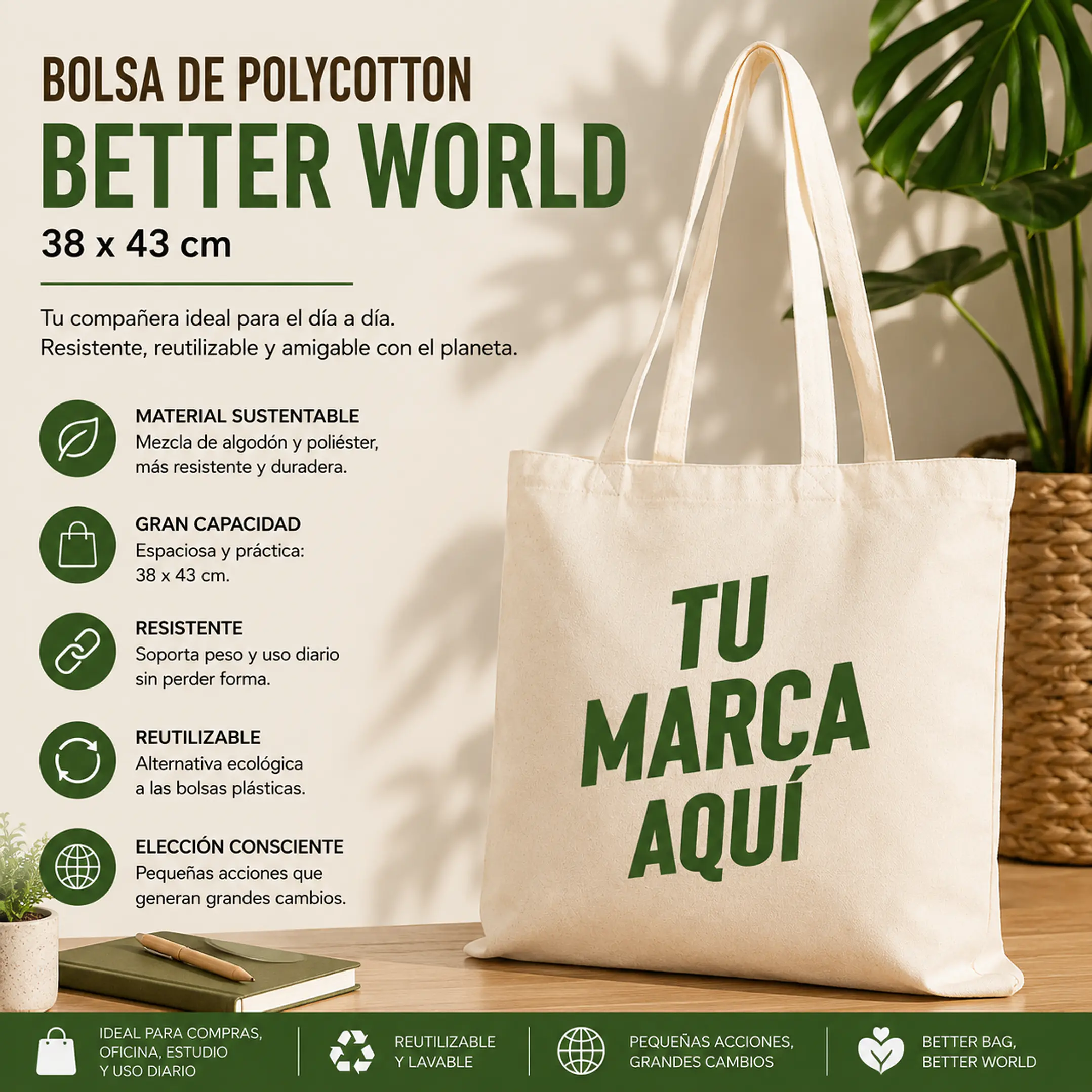 Bolsa Poly-Algodón (50 Unidades). 1