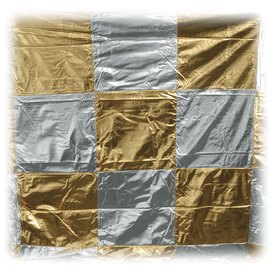 Arriendo de Tela 6x6 Checkerboard Dorado/Plata Matthews (1.8x1.8mt) 