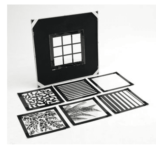 Arriendo de Kit de Marco Chimera Pro Panel 42x42 con Juego de 7 Máscaras Chimera Window Pattern (100x100cm) 