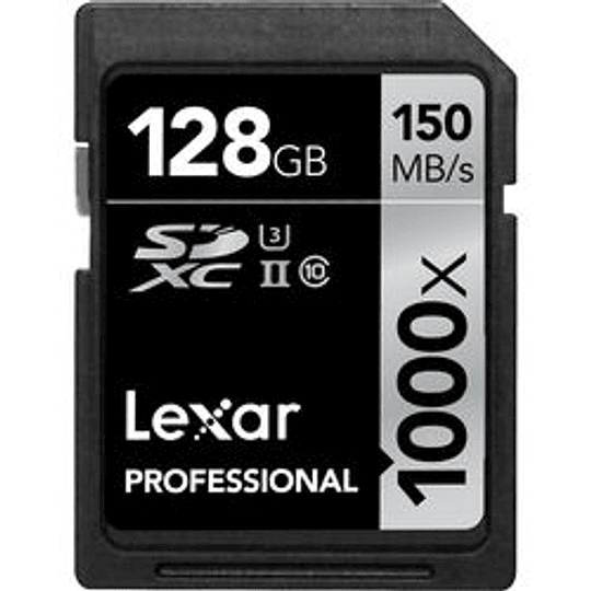 Arriendo de Tarjeta de Memoria Lexar SDxc 128GB 1000x UHS-II clase 10