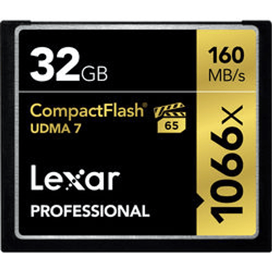 Arriendo de Tarjeta de Memoria CF Lexar 32GB 1066x UDMA 7