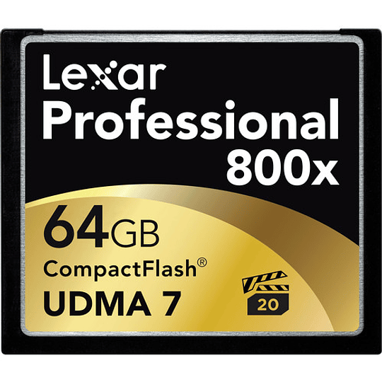 Arriendo de Tarjeta de Memoria CF Lexar 64GB 800x UDMA 7
