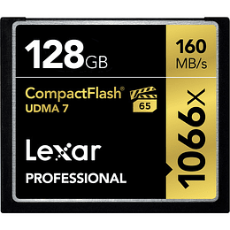 Arriendo de Tarjeta de Memoria CF Lexar 128GB 1066x UDMA 7
