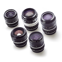 Arriendo de maleta de 5 lentes Nikon VINTAGE Montura EF