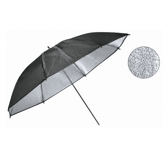 Arriendo de Paraguas Visico Plateado Texturado 100cm