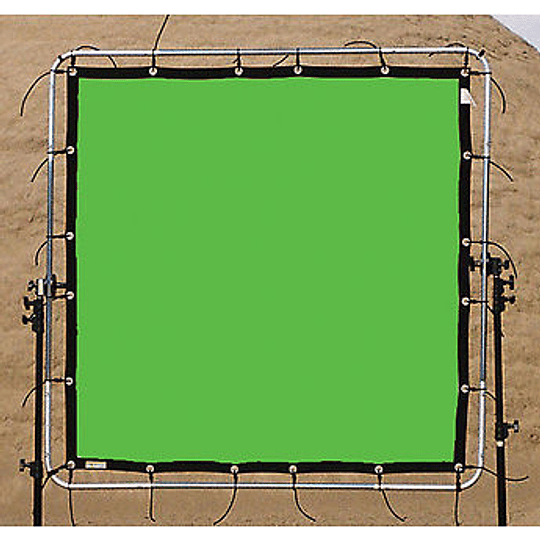 Arriendo de croma verde 12x12' ( 3.6x3.6 m ) con marco y