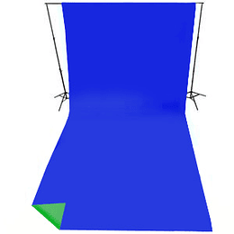 Arriendo de Croma Key Lastolite Reversible Verde/Azul 3x7mt con portafondos