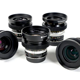 Arriendo de maleta de 5 lentes Nikkor Vintage Montura EF