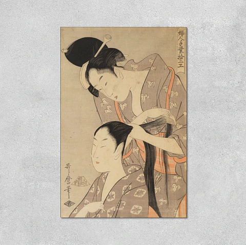 El peinado - Kitagawa Utamaro