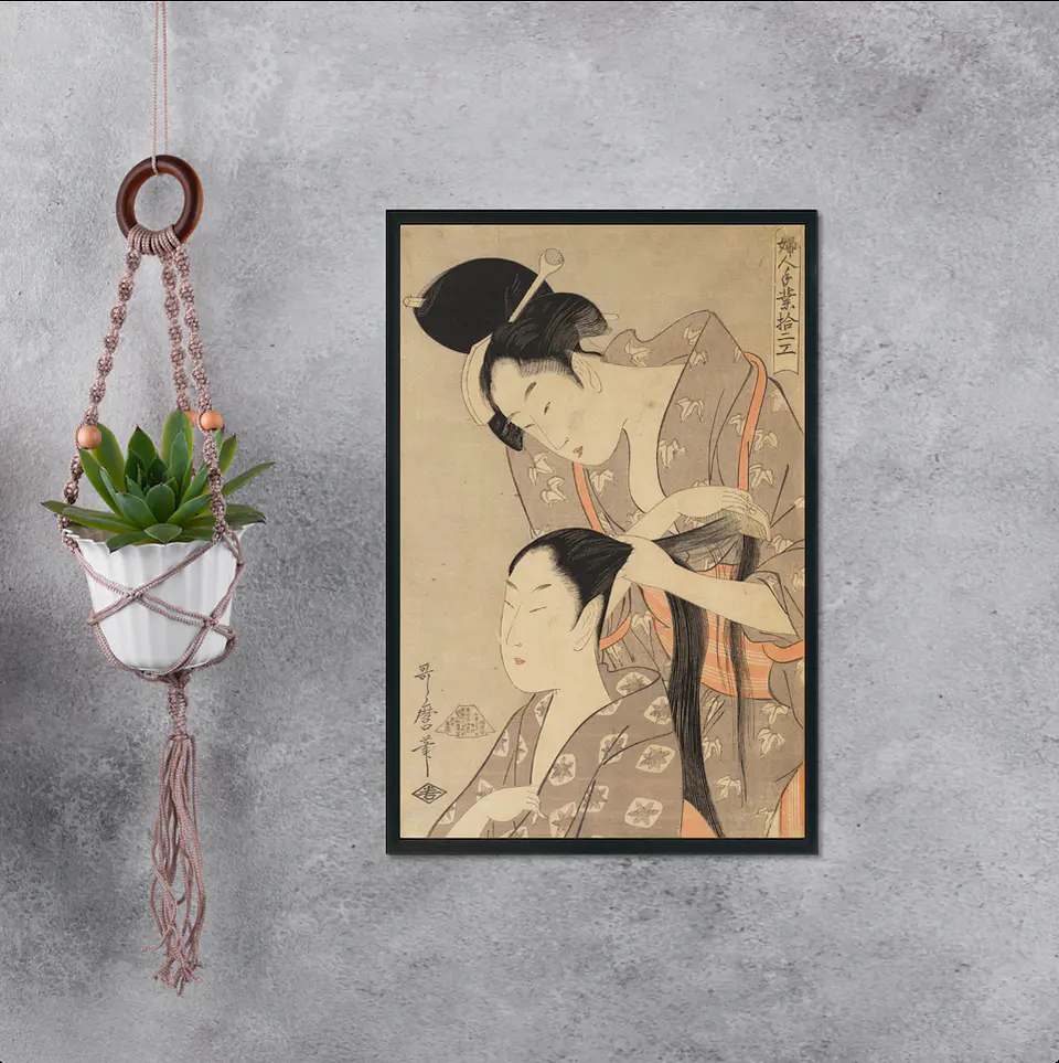 El peinado - Kitagawa Utamaro 3