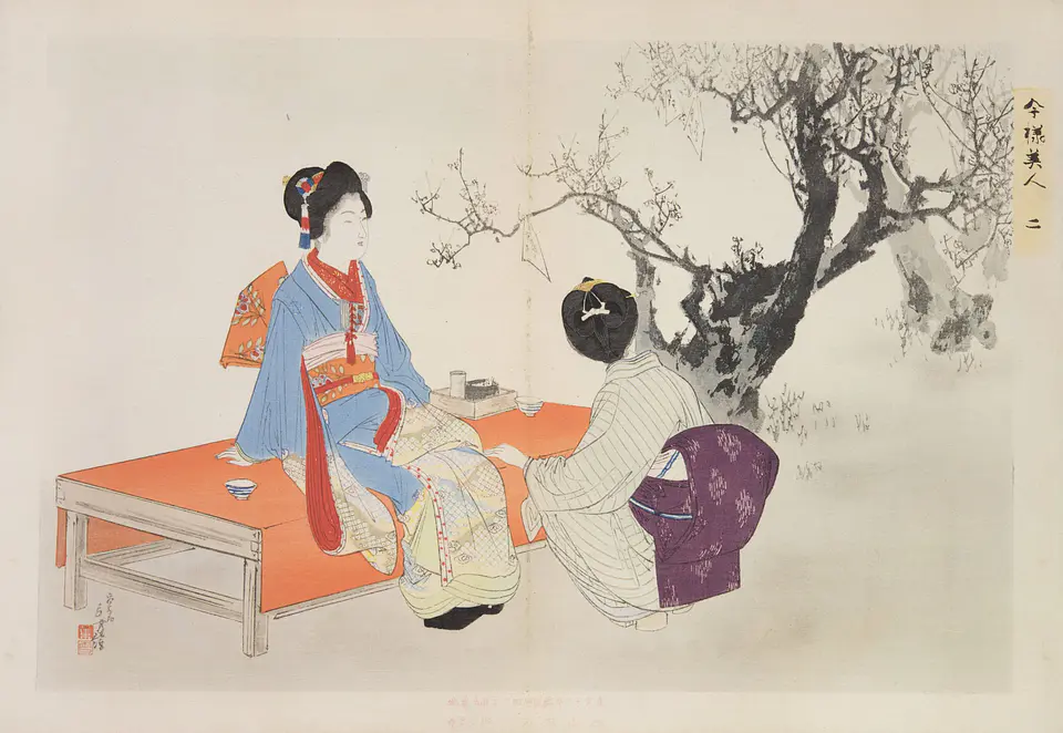 Ciruelos en flor - Toshikata Mizuno 1