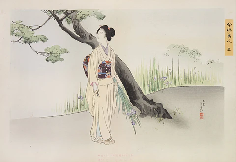 Lirios recién cortados - Toshikata Mizuno