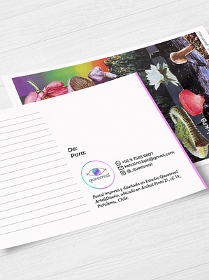 Postal 2 Caras Tamaño 10,x14,5 en Papel Semibrillante 250 gr