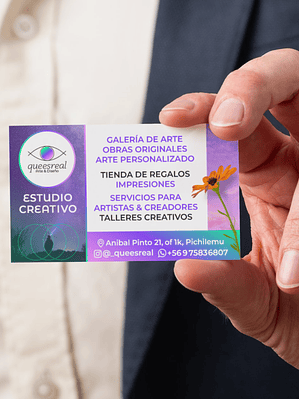 Tarjeta de Presentación 2 Caras 7x5 cm en Papel Semibrillante 250 gr