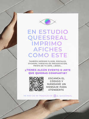 Afiche Tamaño A4 / 1 Cara Papel Brillante 135 gr