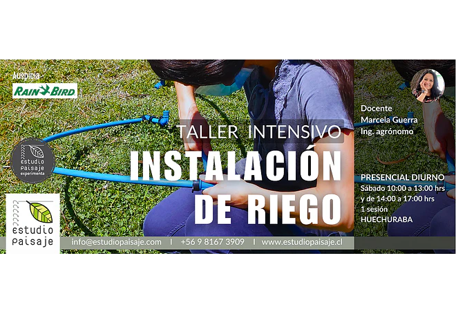 TALLER  INSTALACIÓN DE RIEGO PARA JARDINES