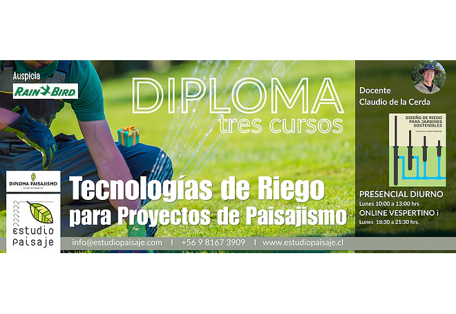 Diploma Tecnologías de Riego para Proyectos de Paisajismo 