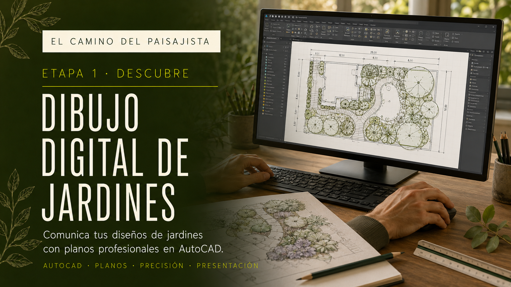 DIBUJO DIGITAL DE JARDINES: dibuja tus proyectos con AutoCAD