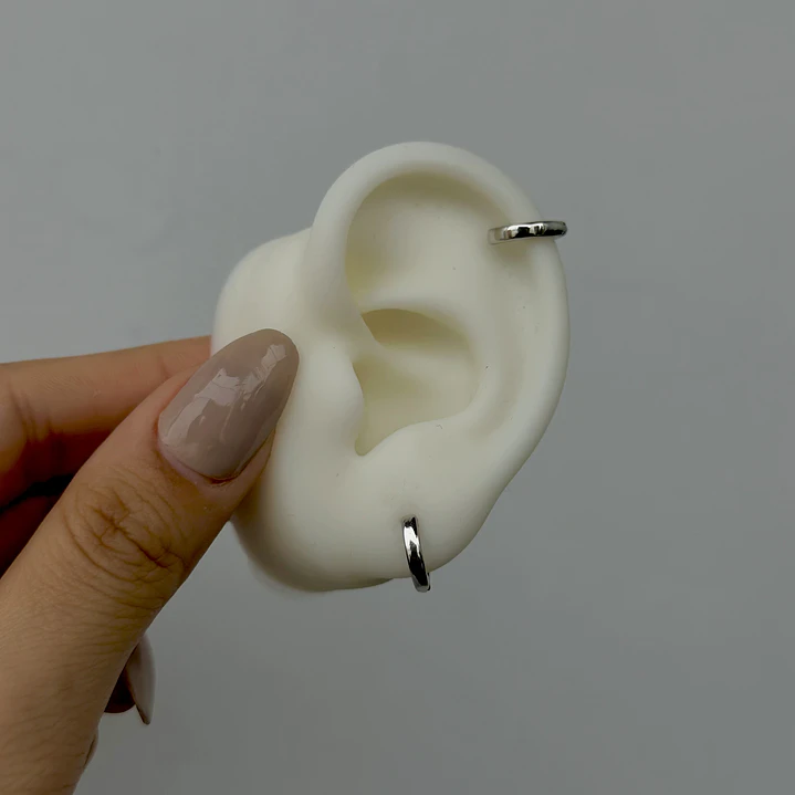 Classic hoops silver 9mm 3