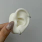 Zircon hoops Silver 9mm  - Miniatura 5