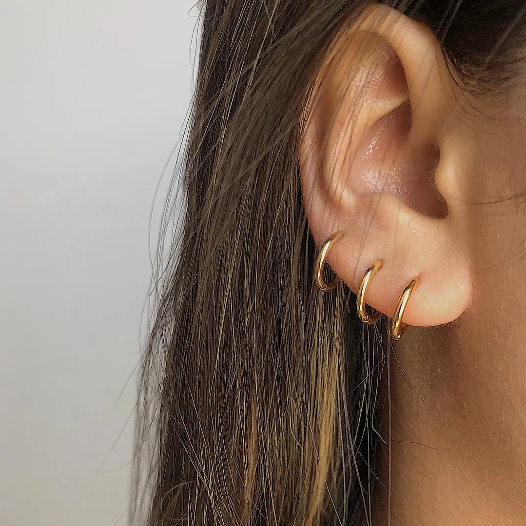 Classic Golden Mini Hoops 2