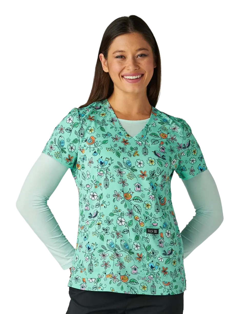Pechera Clínica Floral Verde Koi 1