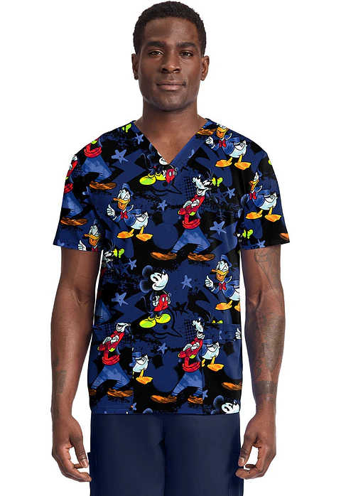 Pechera Clínica Hombre Estampada Tooniforms