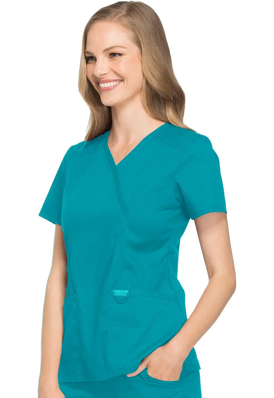 Pechera Clínica Mujer Azul Turquesa Cherokee 1