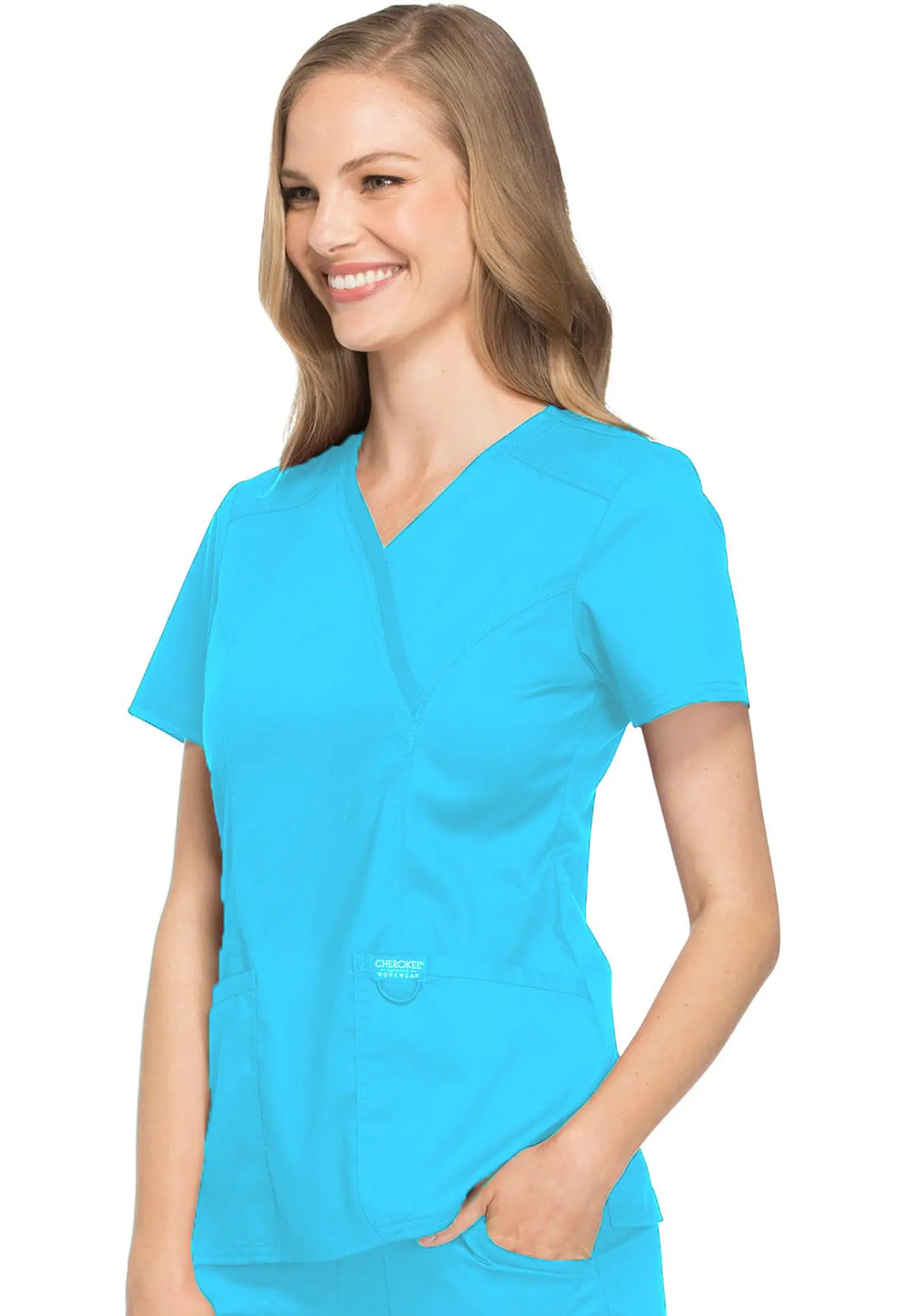 Pechera Clínica Mujer Turquesa Cherokee 1