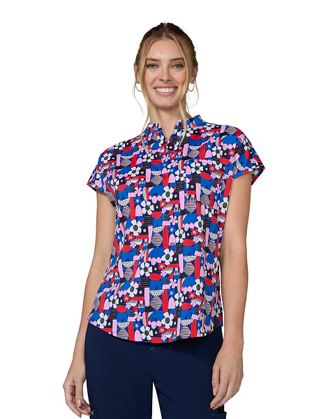 Pechera Clínica Mujer Estampada Koi