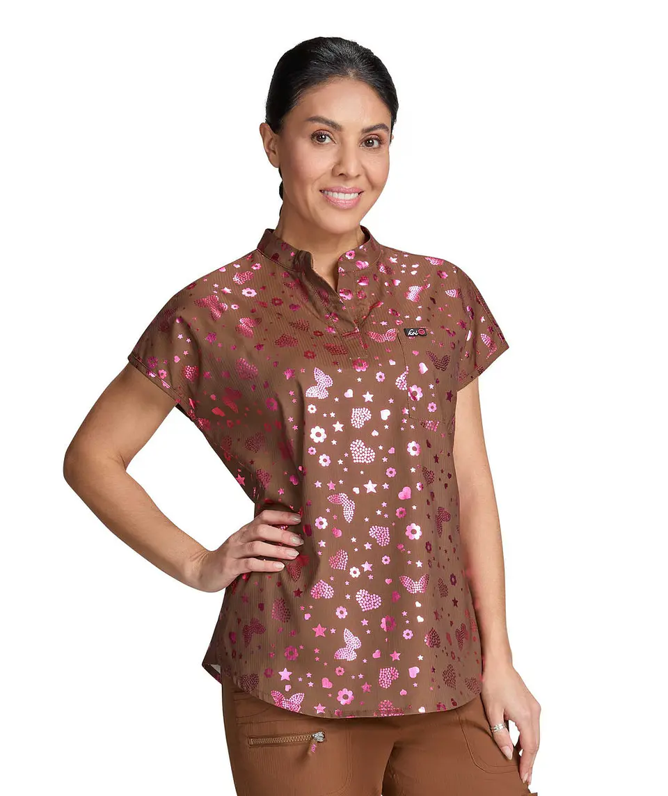 Pechera Clínica Mujer Estampada Koi 2