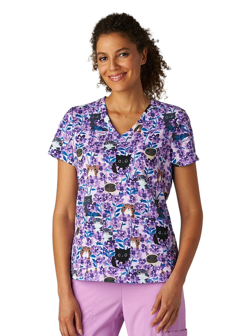 Pechera Clínica Mujer Estampada Koi