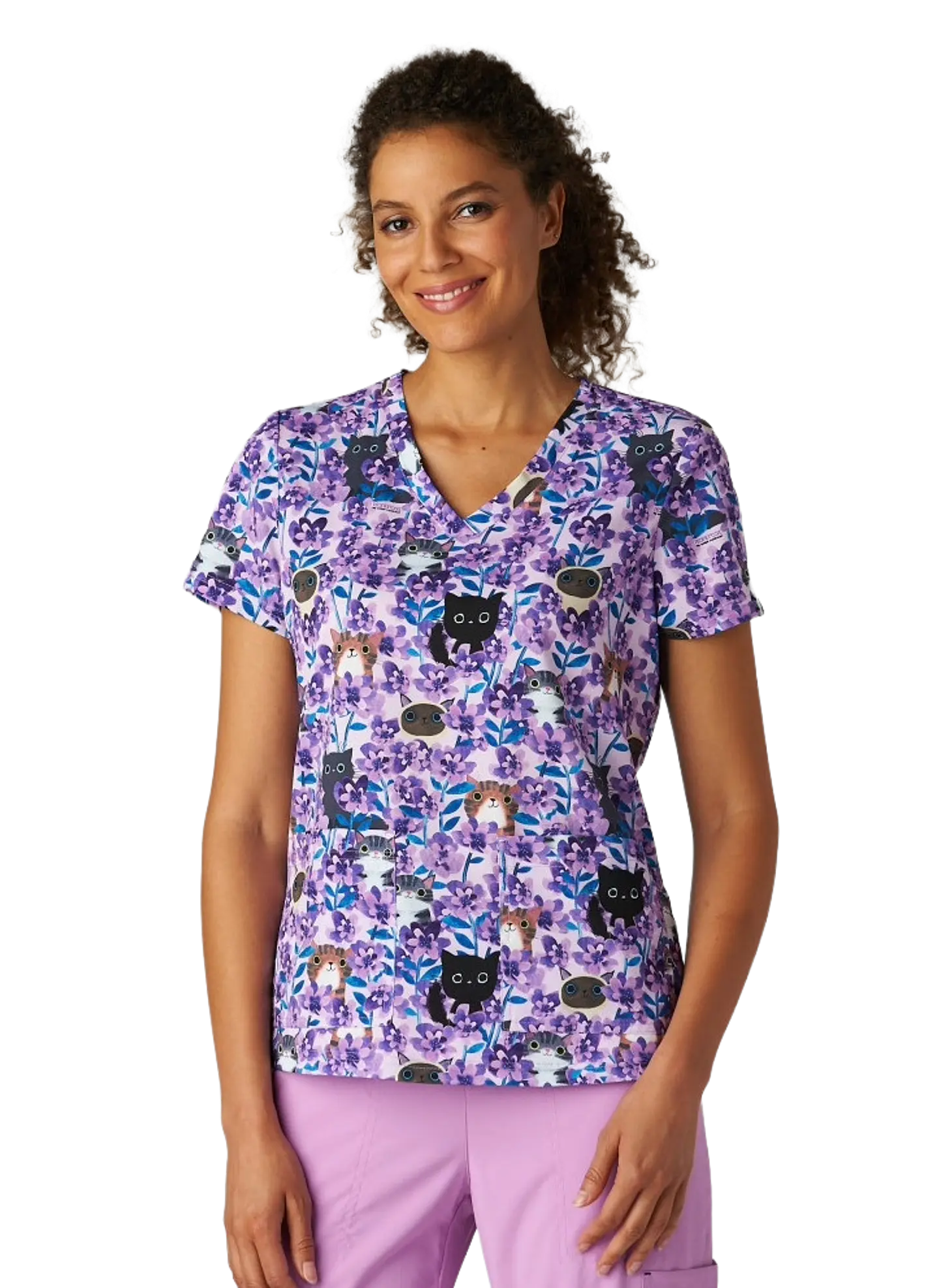 Pechera Clínica Mujer Estampada Koi 2