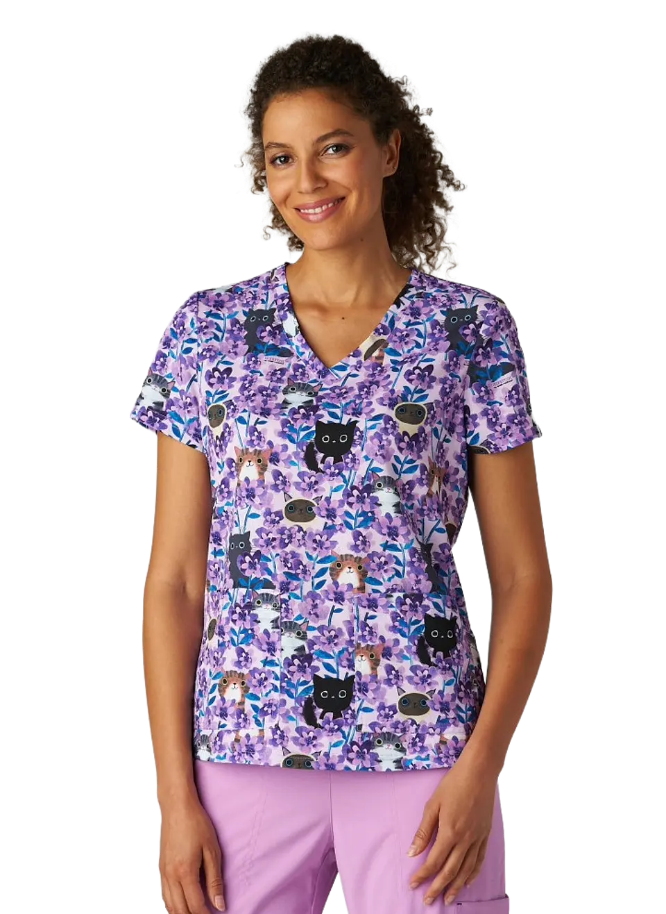 Pechera Clínica Mujer Estampada Koi 2