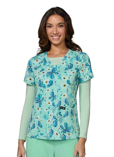 Pechera Clínica Mujer Estampada Koi
