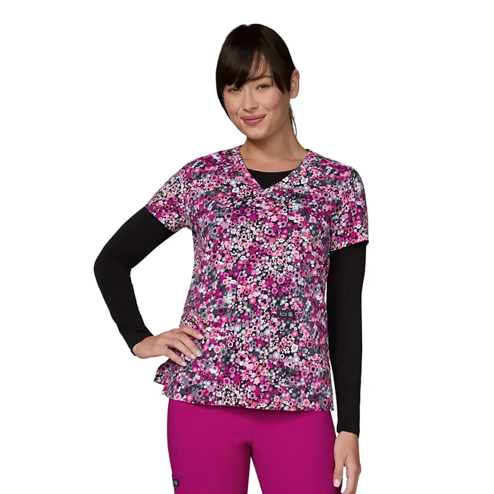 Pechera Clínica Mujer Estampada Koi 1